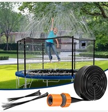 32ft Trampoline Sprinkler For Kids Round Outdoor Water Backyard Toys