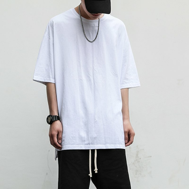 Men Short Sleeve Hip Hop T Shirt Solid Mens Split Hem T Shirts Clothing Man Top Ebay