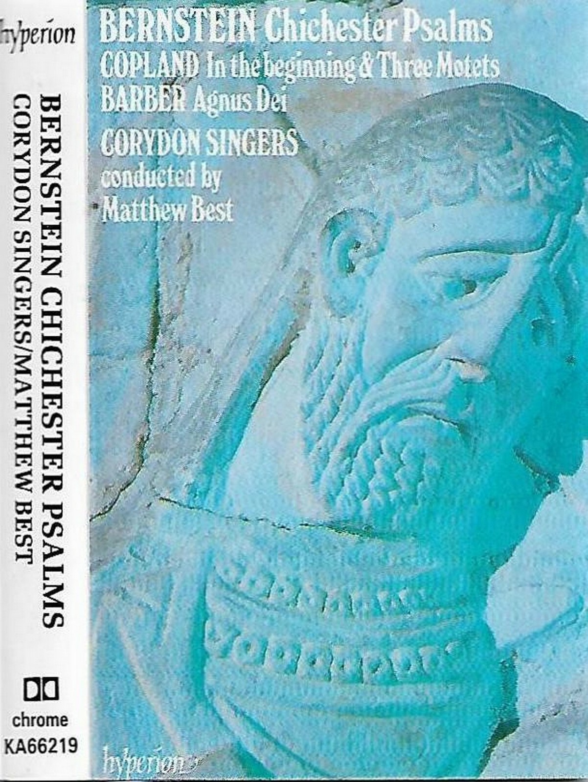 BERNSTEIN CHICHESTER PSALMS BARBER COPLAND CORYDON SINGERS CASSETTE ALBUM