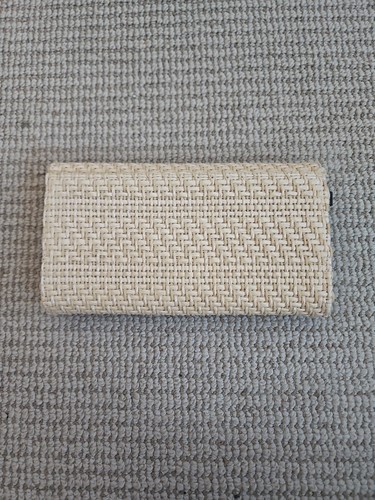 Etienne Aigner Straw Wallet Brown & Tan Women's Credit Card, Check Book, Coin - Picture 2 of 7