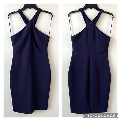Likely Carolyn Halter Sheath Dress Navy Blue 8 | eBay