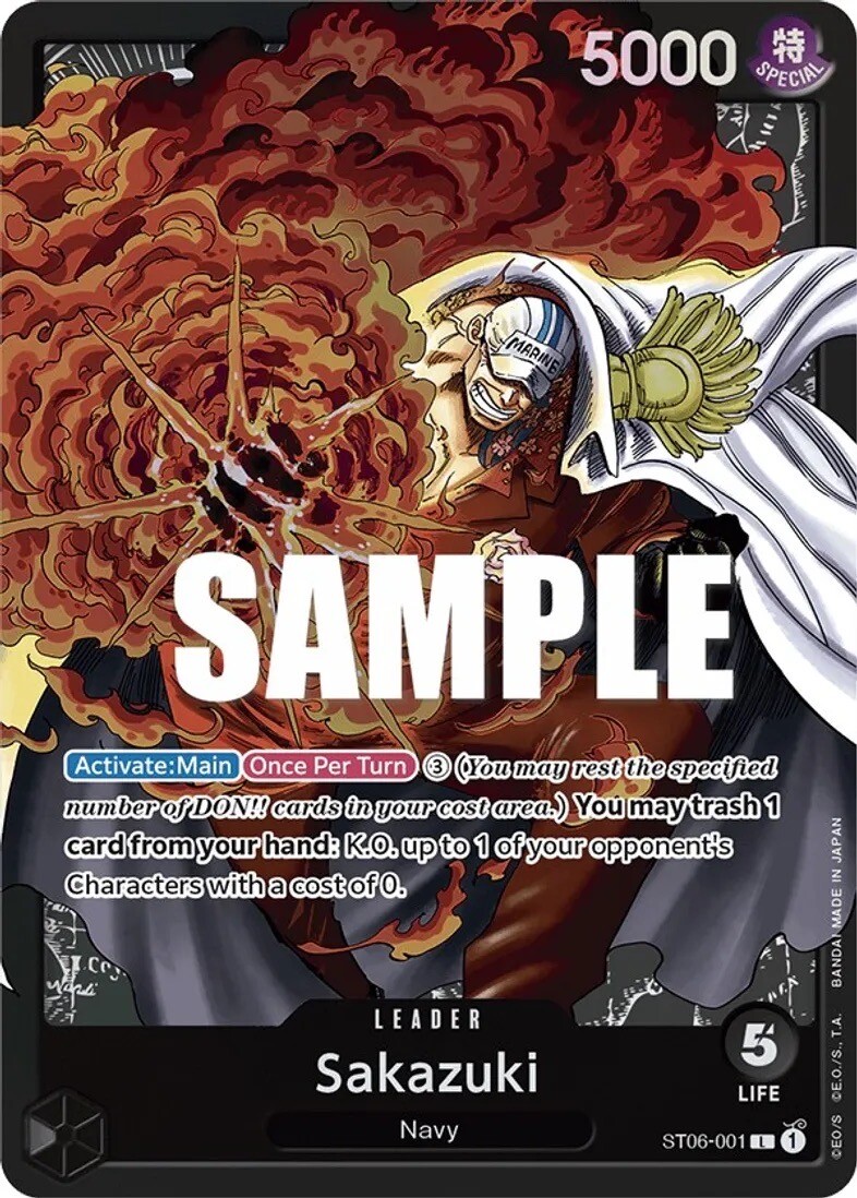 One Piece TCG Sakazuki Leader ST06-001