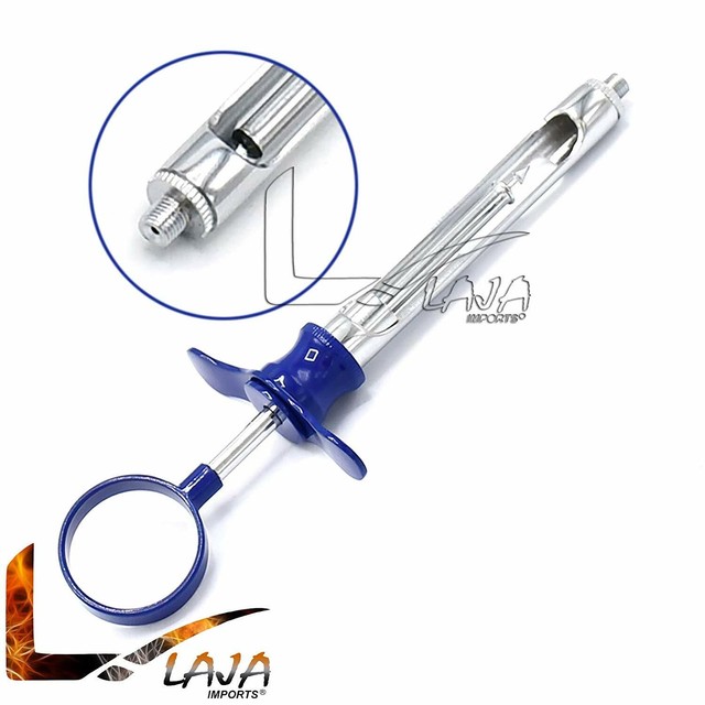 Blue Color Handle 6 Pieces Dental Aspirating Syringe Surgical - Foto 9