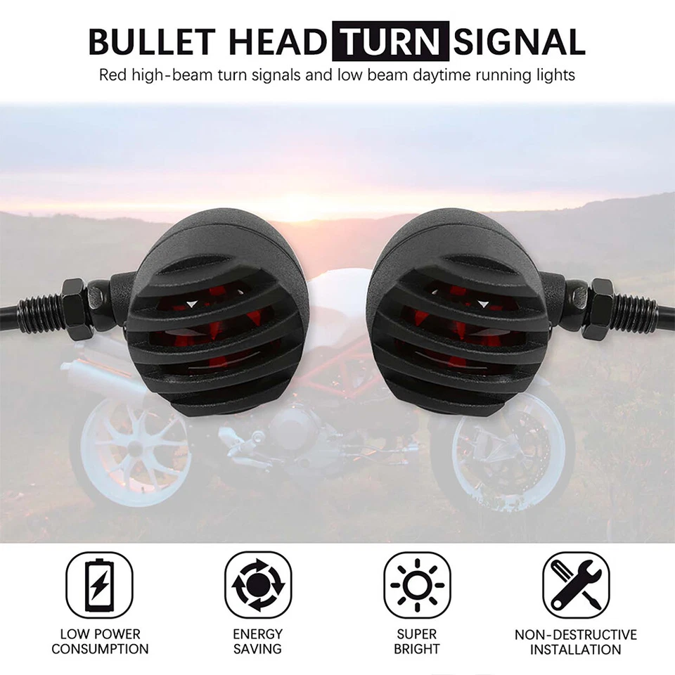 2* Motorcycle Brake Stop Indicators  Light For Honda Nighthawk 750 650 450 250 - Image 4 of 4