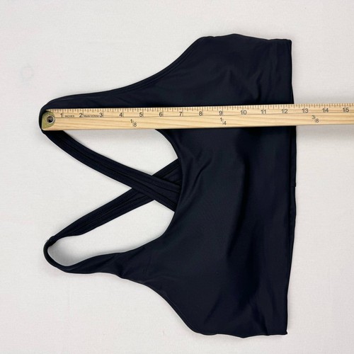 Andie Swim Womens The Caledonia Cross Back Bikini Top Large Black - Picture 7 of 9