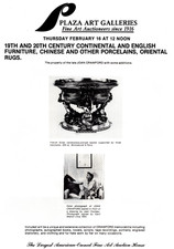 1978 JOAN CRAWFORD ESTATE AUCTION PRINT ADVERTISING, PLAZA  ART GALLERIES ADVERT