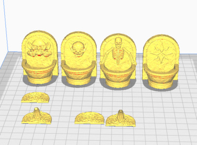 Crypt Classics Fountains - 28 mm / 1'' - DragonLock - DND - Pathfinder - RPG - Du