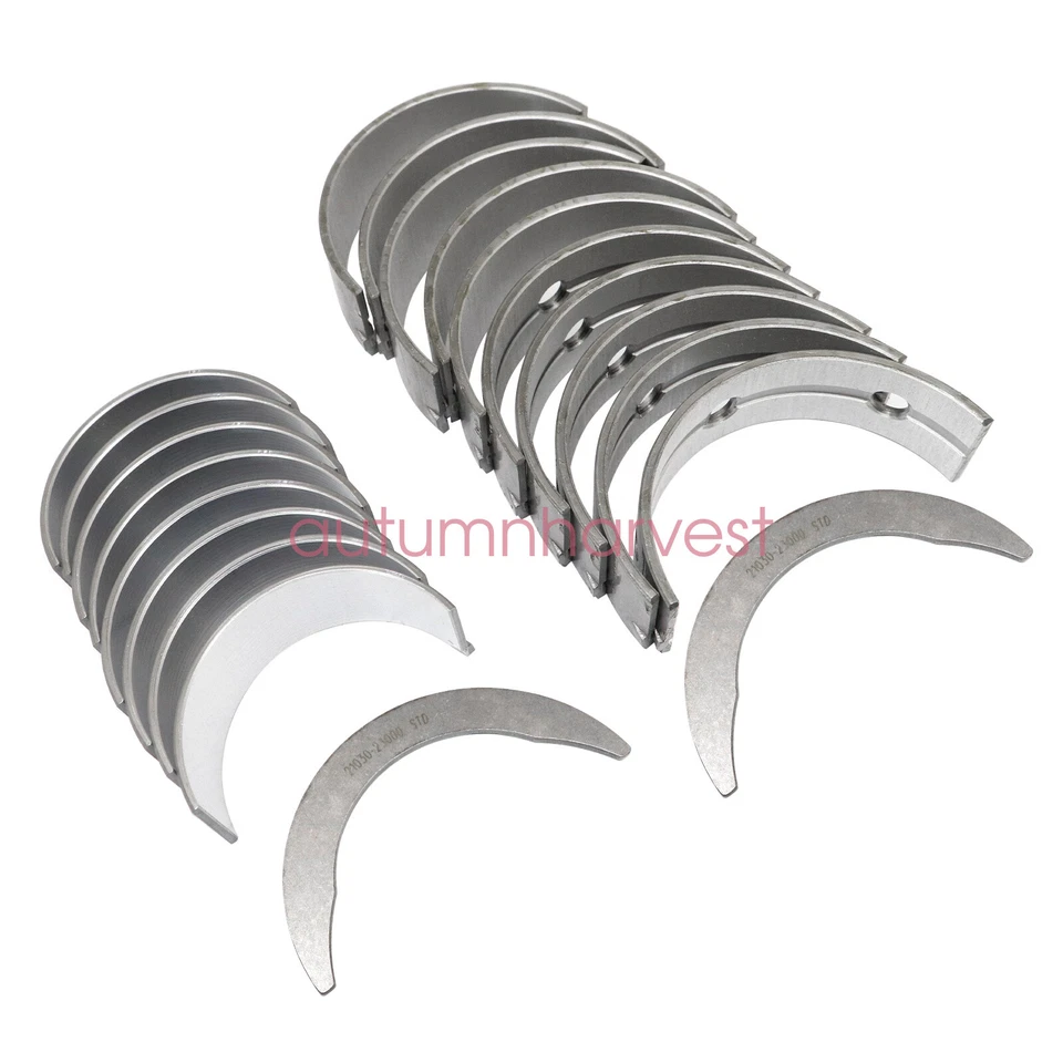 Conjunto de rolamentos e rolamentos principais Con Rod compatível com Hyundai Tucson Sonata Kia Soul 2.0L - Imagem 4 de 4