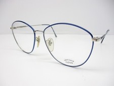 Womens Vintage Eyeglasses Liberty Gina Blue Silver Preppy Retro Classic NOS 53