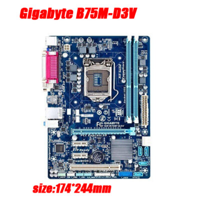 For GIGABYTE B75M-D3V LGA 1155 Motherboard USB 3.0 DDR3 Intel CPU M-ATX