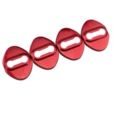 4X Red Polished Stainless Door Latch Striker Cover Fits 00-06 Tundra