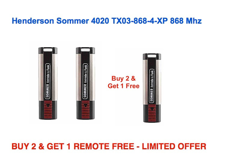 Henderson Sommer GARAGE DOOR Remote Control Key Fob Zapper Copy eBay