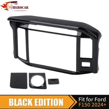 Black Center Control Navigation Screen Trim For Ford F150 2024 2025 Accessories