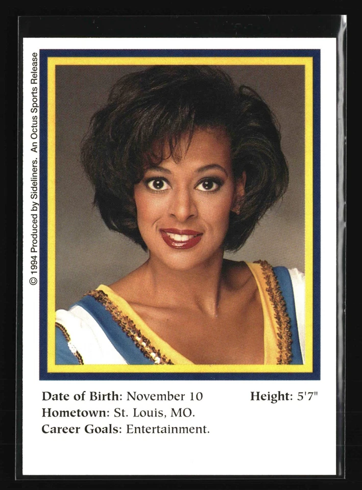 1994-95 Sideliners Pro Football Cheerleaders - Rams - #R8 Alisa Denmon - Image 2 of 2