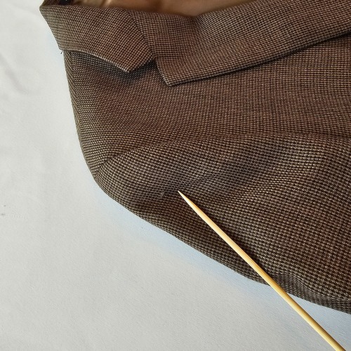 Damaged Ralph Lauren Brown Check Blazer Sport Coat 2-Button 40R - Picture 12 of 12