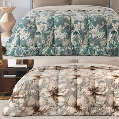 Trapunta Invernale in Morbido Velluto Stampa Digitale di Linea Oro, Matrimoniale