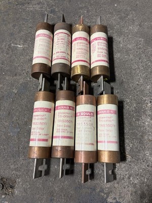 LOT OF 8 Gould Shawmut TRS350R Tri-Onic Time Delay Fuse 350 Amp 600 Vac