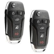 2 Remote Keyless Entry Fob Uncut Key Insert Replacement For Ford 5b (N5F-A08TAA)