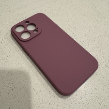 Purple Matte Silicone Gel Rubber Back Case for Apple iPhone 14 Pro, Matte Finish