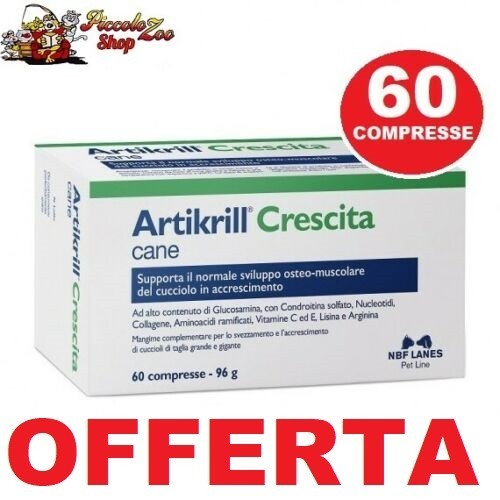 Artikrill Go Crescita cane 60 compresse supporto articolazioni cani