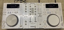 Pioneer CDJ-350 Pair and DJM-350 DJ Mixer Complete DJ Set Tested Working