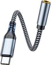 USB C to 3.5mm Audio Adapter C - USBC Headphone Jack Grey