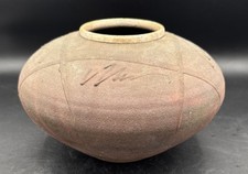 R. Kevin Kelley Signed Raku Studio Pottery Pot Vase Southwest Native Iridescent