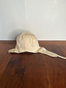 Vintage Beck Motorcycle Rider Skull Cap Helmet Liner White Canvas 1940s-1960s