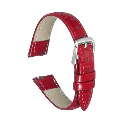 Uhrenarmband Echtleder 17mm rot für Quick Release