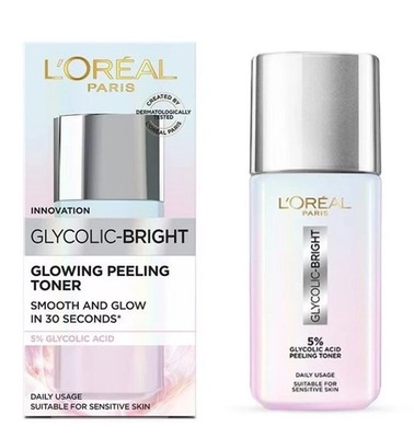 Loreal Glycolic Bright Glowing Peeling Toner Smooth And Glow in 30 Sek. 65ml.