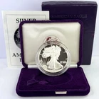 1987 S Proof American Silver Eagle OGP COA 1oz .999 Silver Early Year