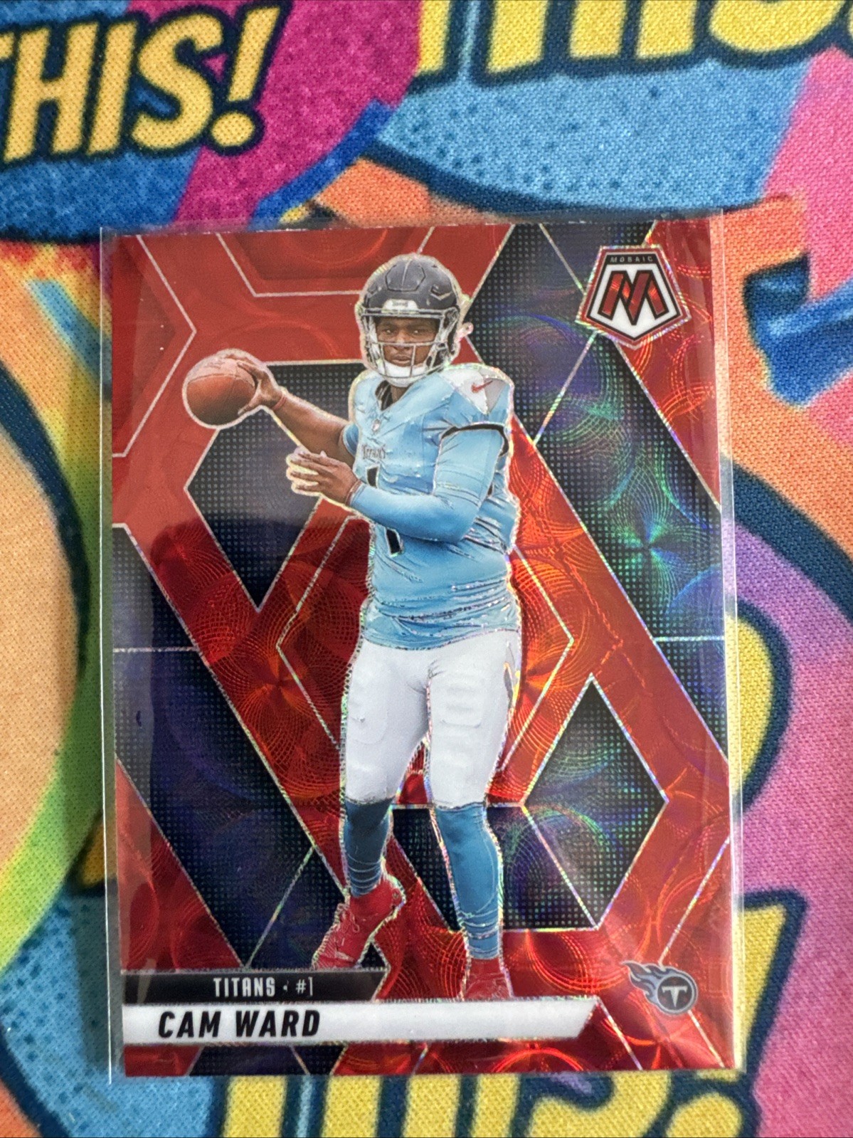 2025 Mosaic Cam Ward Rookie Red Scope  Prizm #382 RC Tennessee Titans