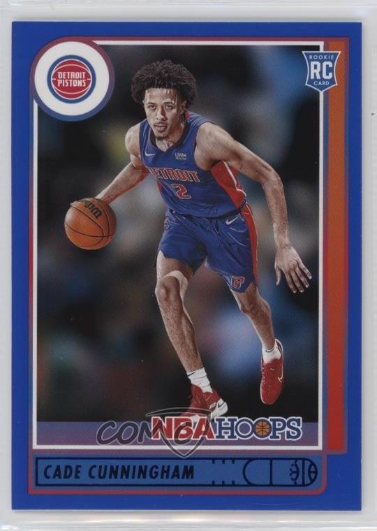 2021-22 Panini NBA Hoops Rookies Blue Cade Cunningham #201 1c8t