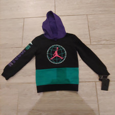 Nike Air Jordan Youth 5-6 Yrs Hoodie Sweater Pullover Black Hoodie Sz M