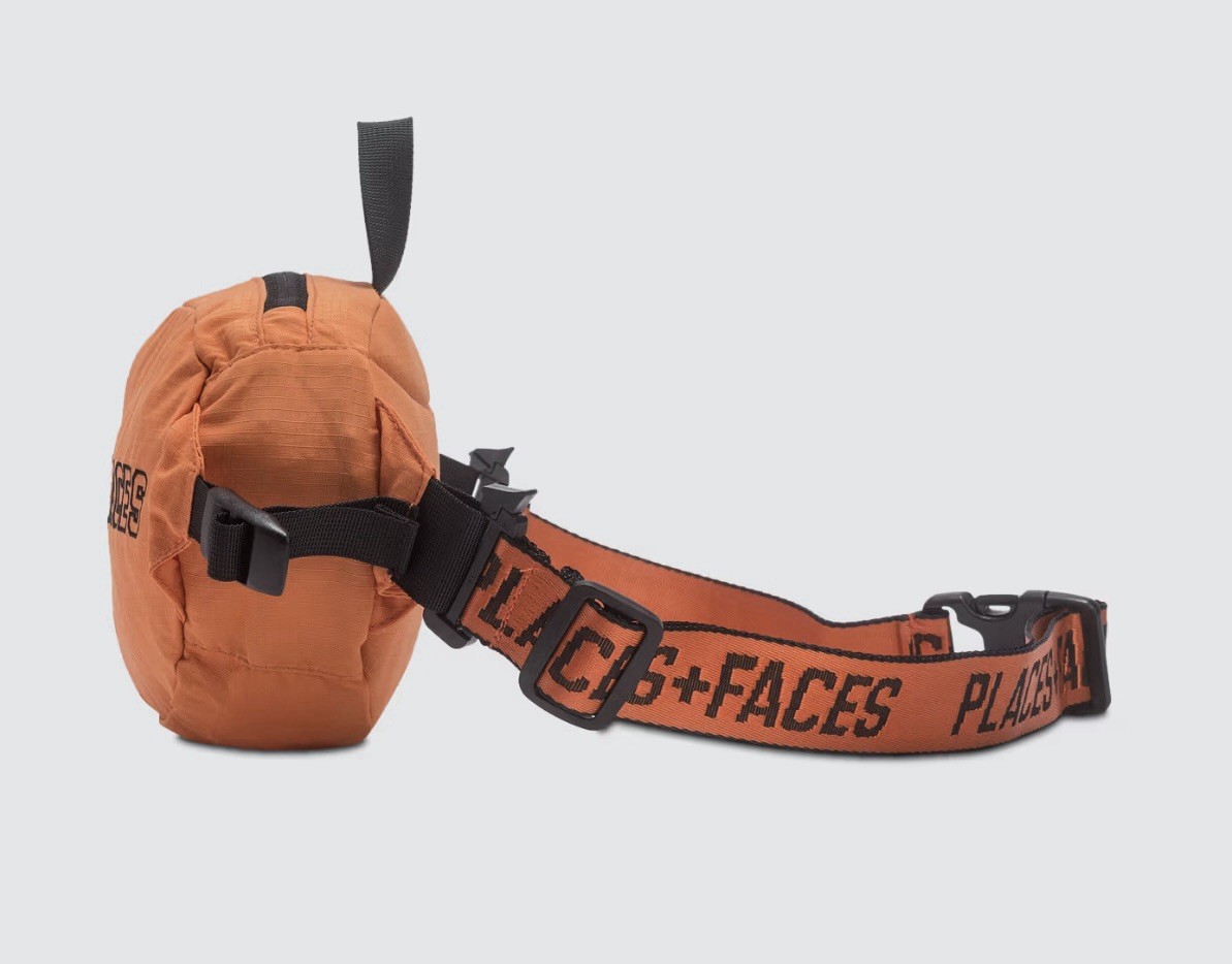 Places + Faces Orange Nylon Waist Bag Embroidered Official- 100