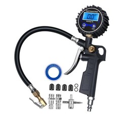 Digital Tire Pressure Gauge With Inflator 3-250 Psi Air Compressor