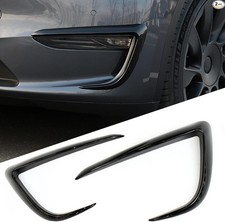 Front Fog Light Trim Cover, 2PCS Fog Lamp Eyebrow Eyelids Cover Frame Blade Tri