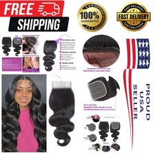 18 Inch 12A Grade Natural Black Body Wave Human Hair with Lace Frontal Closure