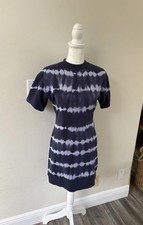 MICHAEL Michael Kors Navy Blue Tie-dye Short Sleeve Organic Cotton Dress XS NWT