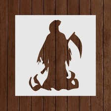Grim Reaper Stencil - Reusable Grim Reaper Stencil - DIY Craft Stencil - Reusab