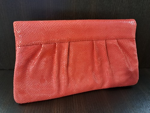 Romygold Vintage-Inspired Red Metallic Purse Women's Foldover Leather Clutch Bag - Picture 2 of 13