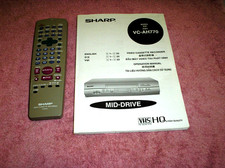 SHARP VC-AH770 Multi-System VHS PAL SECAM NTSC Remote Control and Owner's Manual