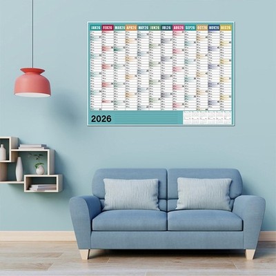 2026 Professional Office Calendar with Detachable Sticker and Event Reminders
