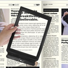 5X Full Page Magnifier for Reading, 8.8 X 6.3 Inch 30.5x19.3cm, Black