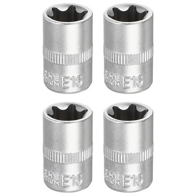 4-tlg. E-Torx-Steckschlüsselsatz für 3/8'' E16 1,2'' 35K Legierungsstahl