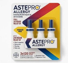 Astepro Allergy Nasal Spray 120 Sprays Each 3 Pack 360 Total 