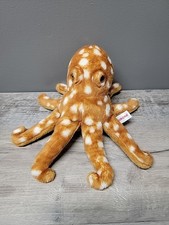 Aurora Flopsie Octopus Realistic Plush Stuffed Animal Toy Brown Spotted Fish Toy
