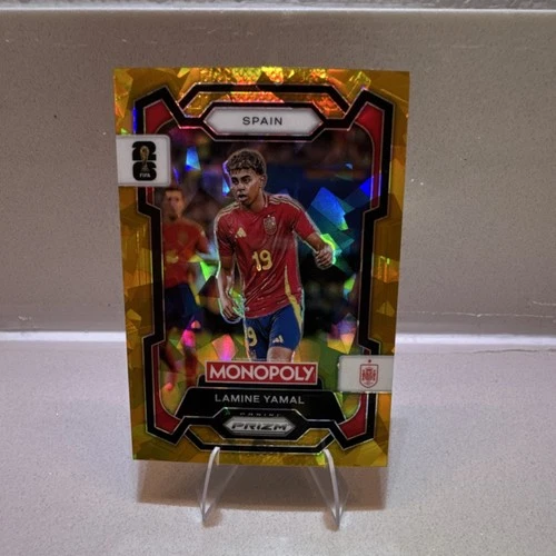 2026 Panini Monopoly Prizm FIFA World Cup - Lamine Yamal - Gold Cracked Ice #41