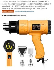 SEEKONE 1800W Heavy Duty Hot Air Gun Kit with Hi/Lo Temperature Control