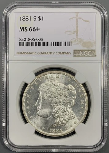 1881-S NGC MS66+ Morgan Silver Dollar $1 - Lustrous Choice